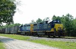 CSX 2512 & 6067 are power for train F738 headed for the yard